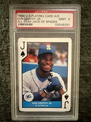 1990 U.S. Playing Card Ken Griffey, Jr All-Star Jack of Spades PSA 9