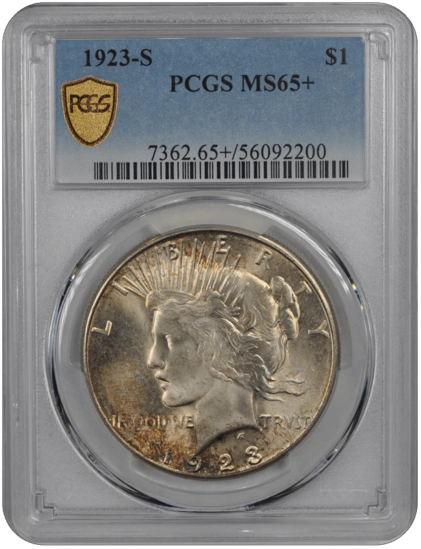 1923-S Peace PCGS MS 65+