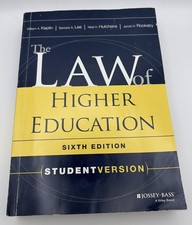 The Law of Higher Education Sixth Edition Stu...