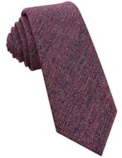 Kebocis Mens Cotton Necktie Skinny Tie for Men Solid - Purple