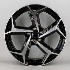 18" golf r g black pol alloy wheels audi/vw/s3/t4/a4/a3/a6/skoda/seat tyres