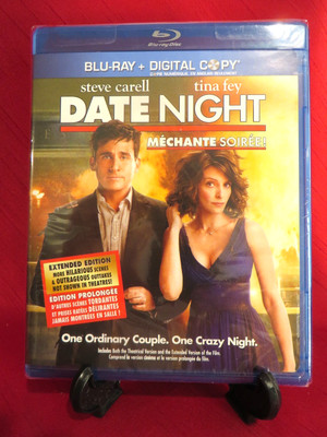 DATE NIGHT (2010, BLU-Ray Two Disc Set)  (Méchante Soirée)  Extended Edition NEW