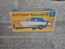 matchbox superfast lesney NO 9 BOAT AND TRAILER repro box