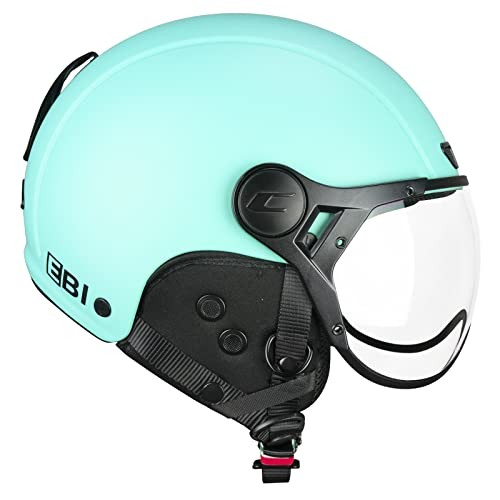 CGM EBI, Casco Sci Unisex Adulto, Celeste Opaco, XS (53-54cm)-XS (53-54cm)