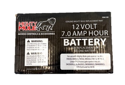 Mighty Mule 12 Volt Battery for Mighty Mule Automatic Gate Openers Model FM150