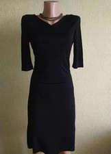 Versace Black Women's Elegant Cocktail Party Middi Dress Size 40