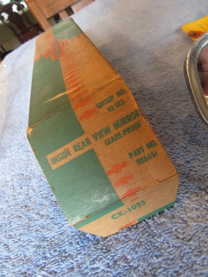 GM NOS Chevrolet Inside Glare-Proof Mirror 1953-1954-1955 Bel-Air 55-1959 Pickup - Image 4 of 4