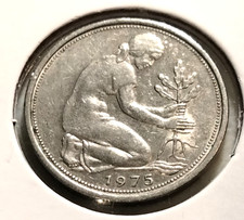 1975-F   Germany  50 Pfennig  Coin  - KM#109.2     -     (IN#16862)