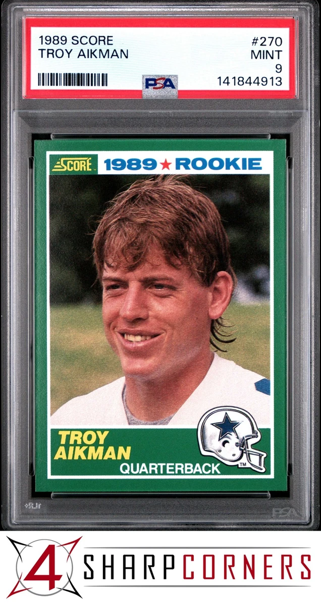 Troy Aikman Football Grade 9 Rookie Sports Trading Cards