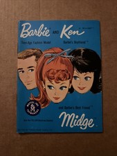 VTG Mattel Barbie Ken Midge Mini Blue Fashion Book Catalog Magazine 1962 62 READ