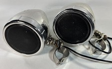 Boss Audio MC425BA Chrome 600 Watt Motorcycle/ATV Speakers W/ Wiring Tested Work