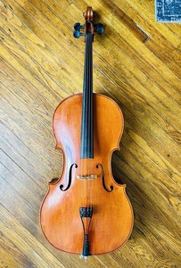 Fine 4/4 Cello Labeled Masatoshi Aoki Signature Model with Bow and Case Used