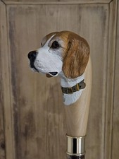 Beagle Dog Hand carved wooden walking cane for men women walking stick