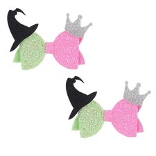 2pcs Hair Bow Clips for Woman  Girl, Funny Bright Color Hairstyle Clips Glit...