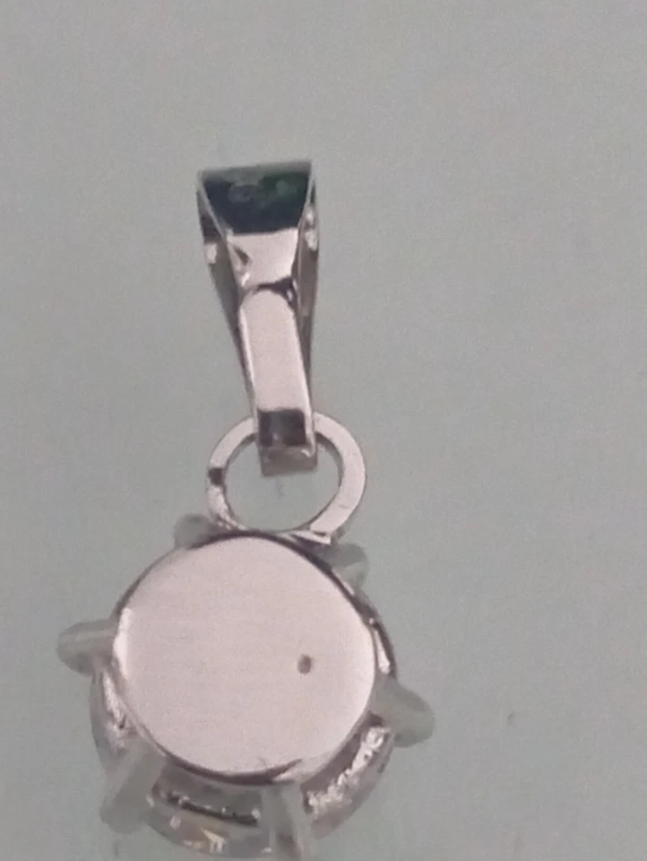 Ciondolo zircone Bianco E Argento - Immagine 4 di 4