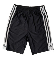 Adidas Basketball 7.5" Shorts Size S Black 3 Stripe Dazzle Shiny Silky 2008 Y2K