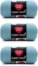 Red Heart Super Saver Country Blue Yarn - 3 Pack of 3 pack,