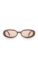 Le Specs Outta Love Sunglasses - Cocoa, Oval, Unisex, Micro 90s Sleek Style