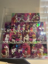 2017 Topps Chrome Baseball 135 Card Lot Base Refractors Pink Sepia Negative