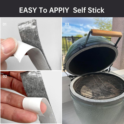High-Temp Self-Stick Grill Gasket for Oven  - 15ft, Easy Install!