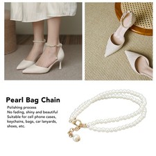 10pcs Pearl Bag Chain Beautiful Polishing Process Pearl Purse Strap Pearl Chain