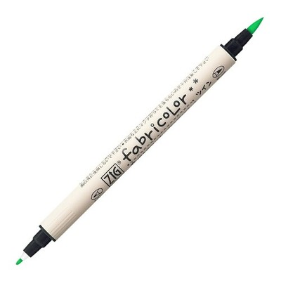 Kuretake Stoffmarker Zig Fabricolor Twin fluoreszierend grün Tc-4000A-004 (Packung