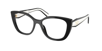 PRADA PR B04V 16K1O1 Black Demo Lens 53 mm Women's Eyeglasses