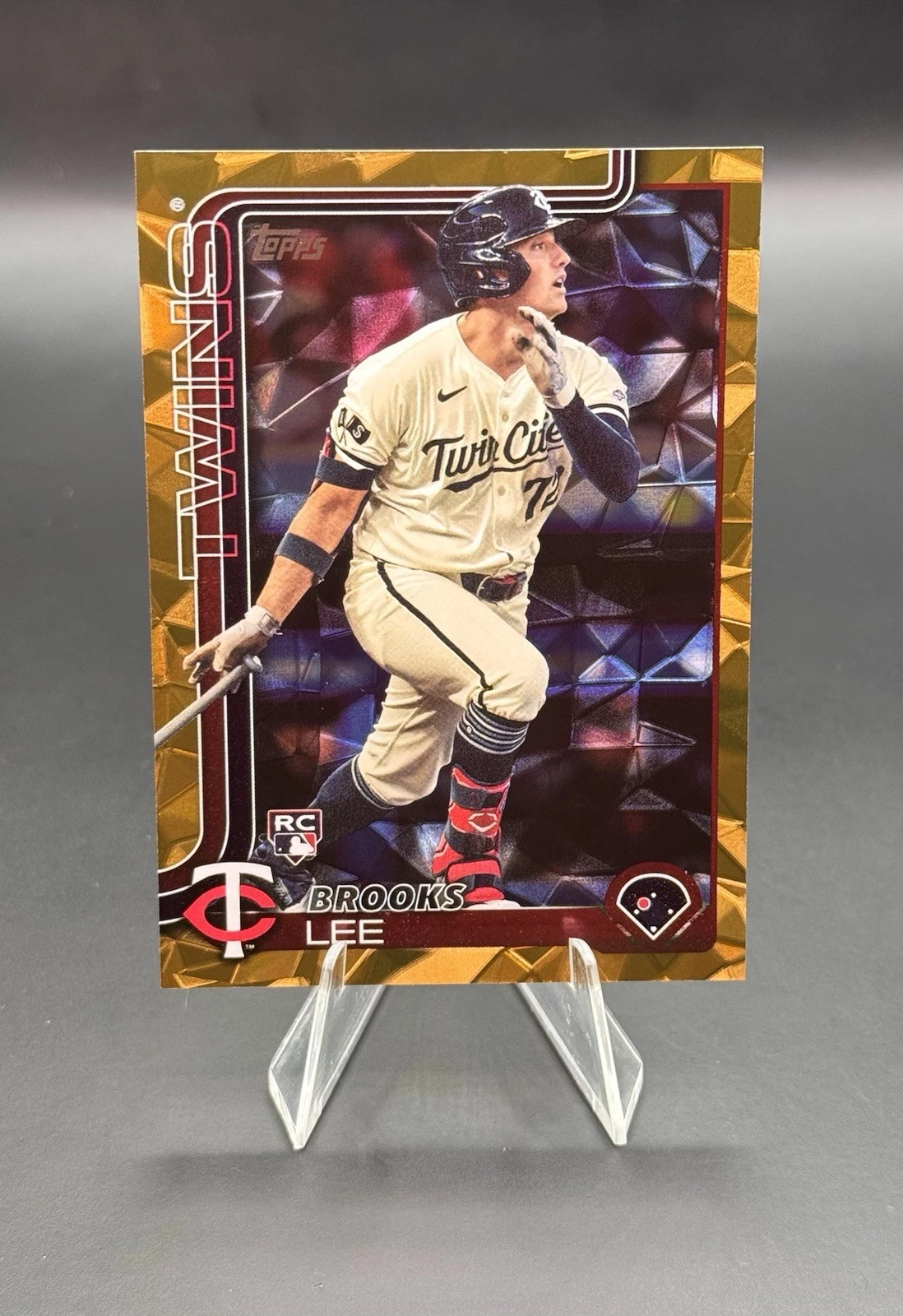 2025 Topps Series 1 Brooks Lee RC Rookie 35/50 GOLD DIAMANTE SSP #317 Twins