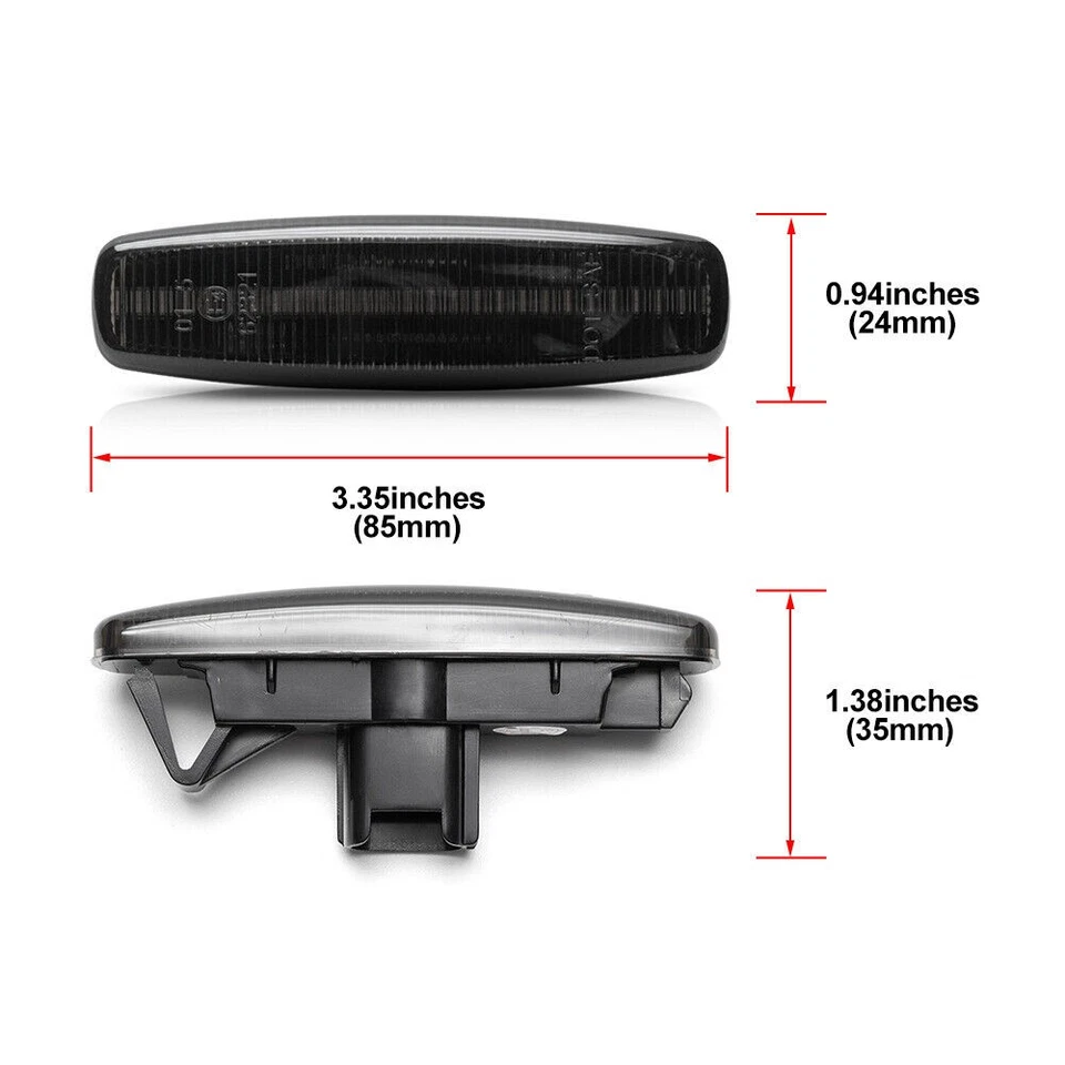 Intermitente lateral intermitente negro para Infiniti Q40 Q60 Q70 QX50 QX60 QX70 2008-2019 - Imagen 4 de 4