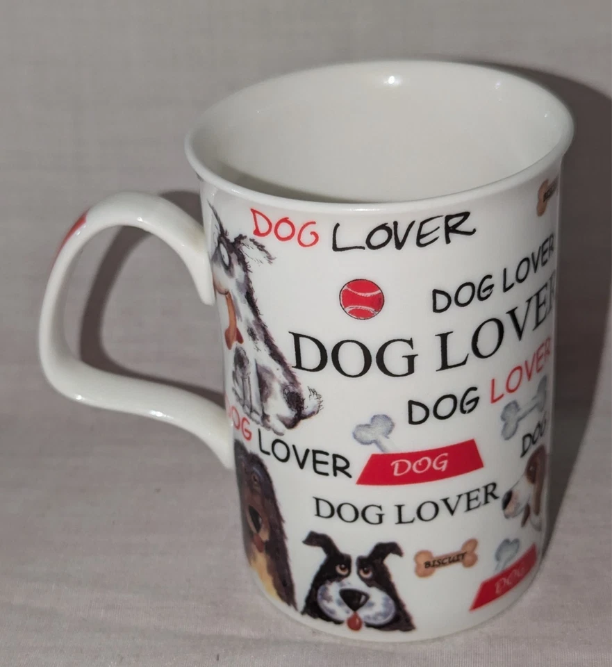 Taza de café Dog Lover Roy Kirkham Fine Bone China 12 oz vajilla Love My Dog 2009 Foto 3 de 4