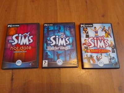 3x Die Sims PC Spiele: Deluxe Edition / Makin' Magic & Hot Date Expansion Packs