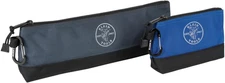 Klein Tools 55559 Stand-Up Zipper Bag Tool Pouch with Carabiners, 7-Inch Blue an