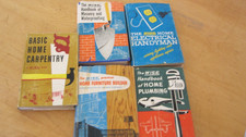 LOT OF 5 WISE HOME REPAIR HANDBOOKS ELECTRIC PLUMBING MASON BASIC CARPENTRY HC