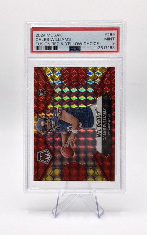 2024 Mosaic Caleb Williams #289 Fusion Red & Yellow Choice 6/80 Rookie RC PSA 9