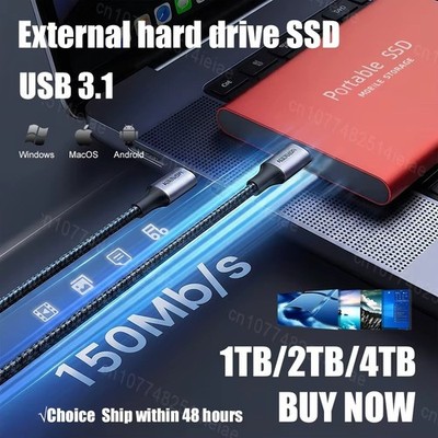 Neue Typ-C SSD 12TB High-Speed     Mini-Festplatte für Laptops/Macs/Deskto