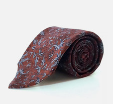 Vintage Brooks Brothers Makers All Silk Tie - Burgundy Jacquard Paisley USA Made