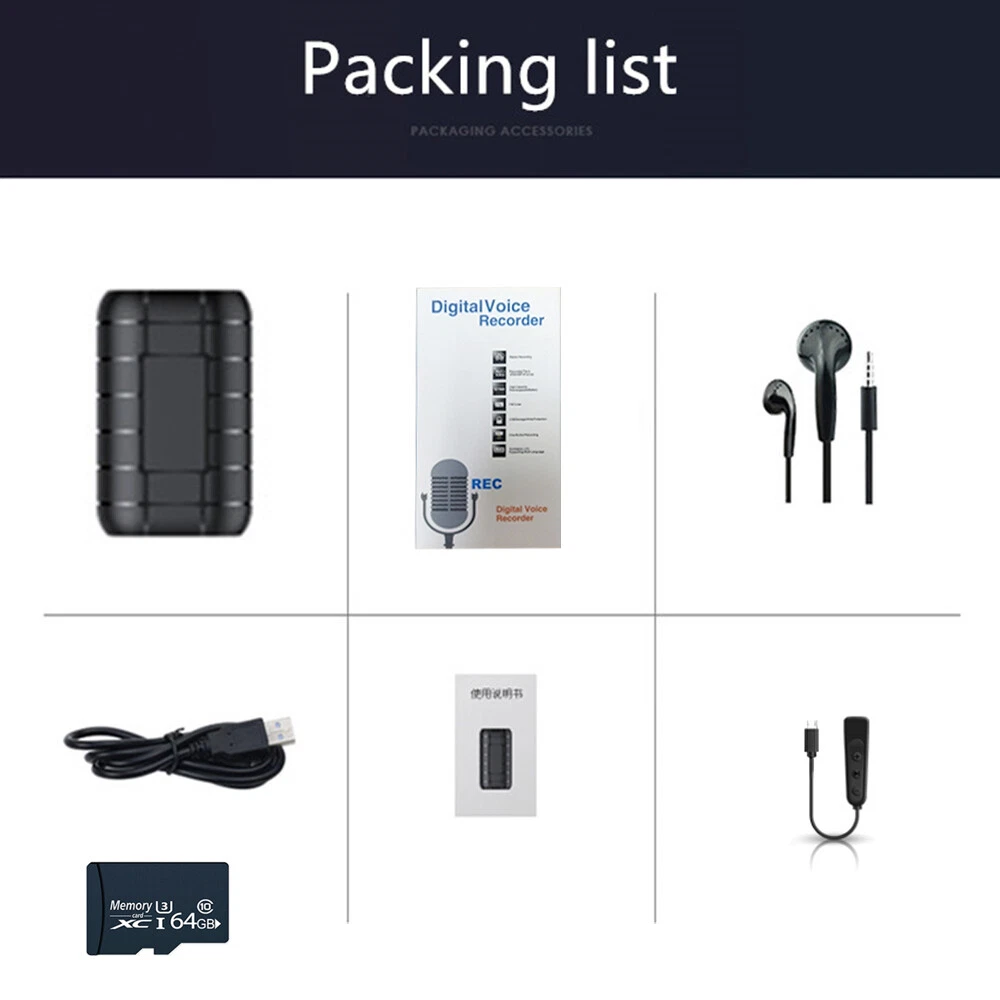 Digital Voice Recorder+64GB TF
