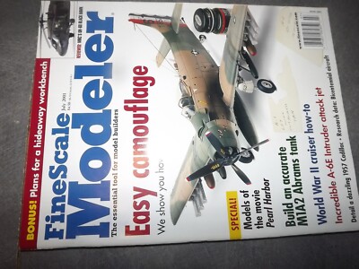 T.0 Revue FineScale Modeler July 2001 Build M1A2 Abrams / A-6E / FSM 50