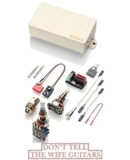 EMG 89X IVORY HUMBUCKER DUAL & SINGLE COIL MODE 18.7mm LONG SHAFT POTS & WIRING