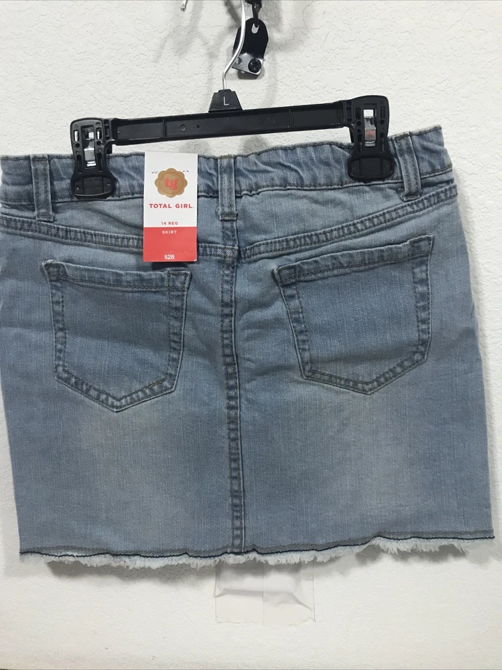Falda vaquera ajustable Total Girl ☼ cintura talla 14reg nueva con etiquetas (8-tw-433) Foto 4 de 4
