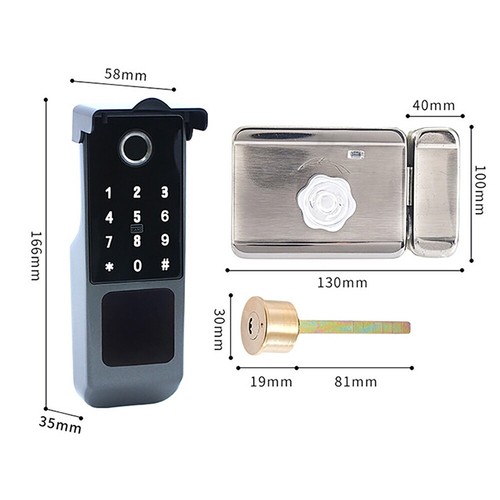 Waterproof Outdoor Door Lock Wifi Fingerprint Password Key Card Digital Lock - Picture 4 of 12