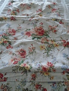 RALPH-LAUREN-PETTICOAT-Pair-Floral-Tailored-Cotton-King-Shams-US-Made-Perfect