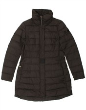 Peuterey Womens Padded Coat Uk 12 Medium Black Bc05