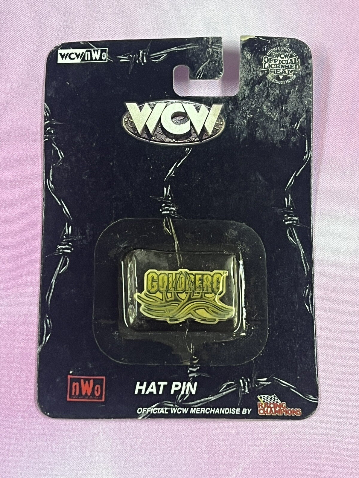 1999 Vintage NWO World Championship Wrestling WCW Goldberg Hat Pin Sealed NOS
