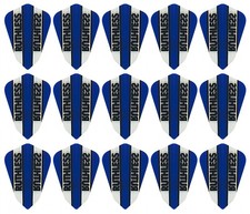 5 New Sets Ruthless Fantail 100 Micron Dart Flights - Ships w/ Tracking - Blue