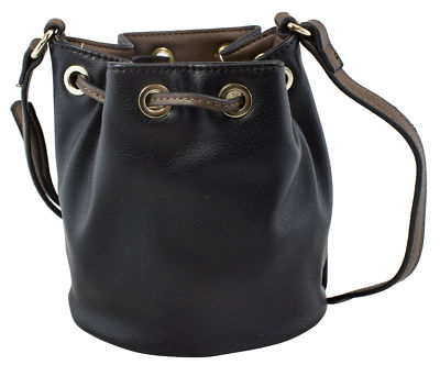 NEW Simply Noelle Drawstring Bucket Bag PURSE BUCKETBAG crossbody BLACK #502