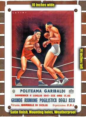 Metal Sign - 1941 Garibaldi Polytechnic Great Boxing Meeting of the Aces