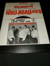The Hullabaloos I'm Gonna Love You Too Rare Original Promo Poster Ad Framed!