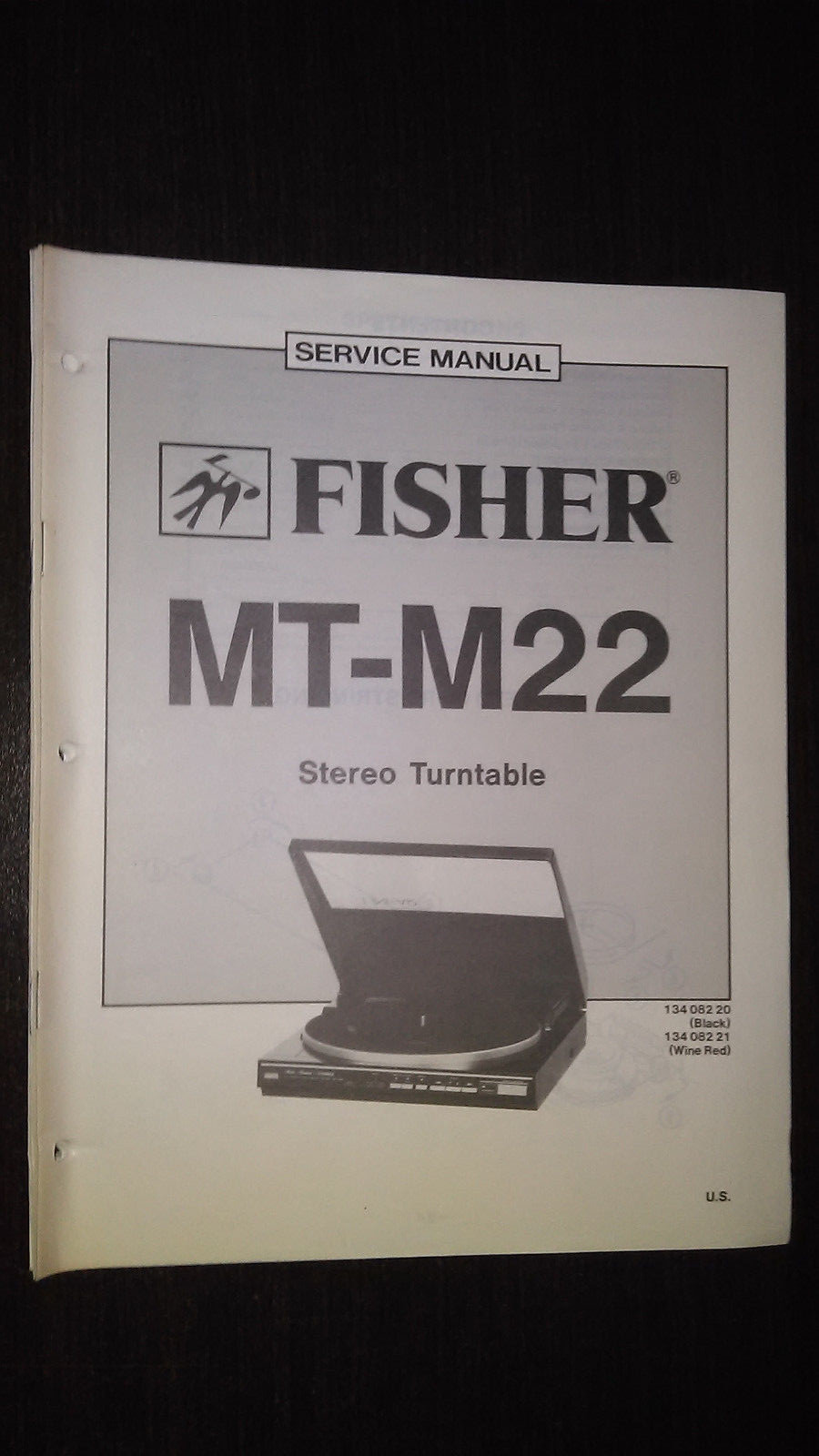 Fisher MT-M22 Service Manual – Original Repair Guide for Stereo Turntable Record Player