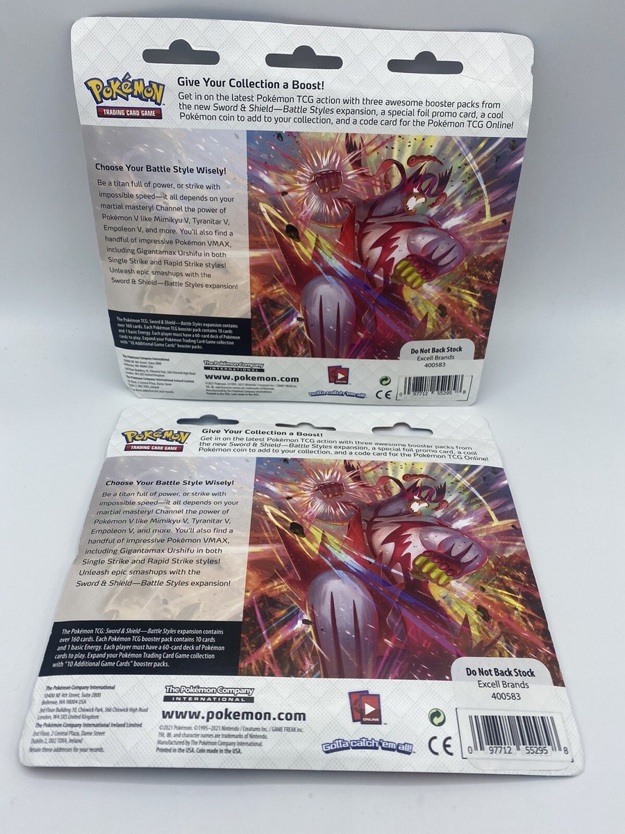 Pokemon TCG Battle Styles 3-Pack Blaster w/ Eevee (Bundle Of 2)  97712552958| eBay